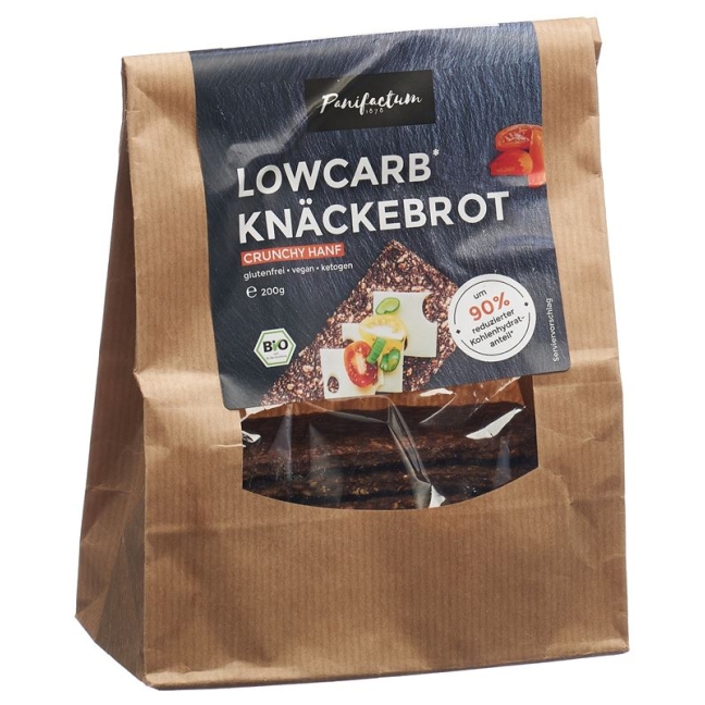 Органічні хрусткі хлібці Panifactum Lowcarb без глютену 200 г