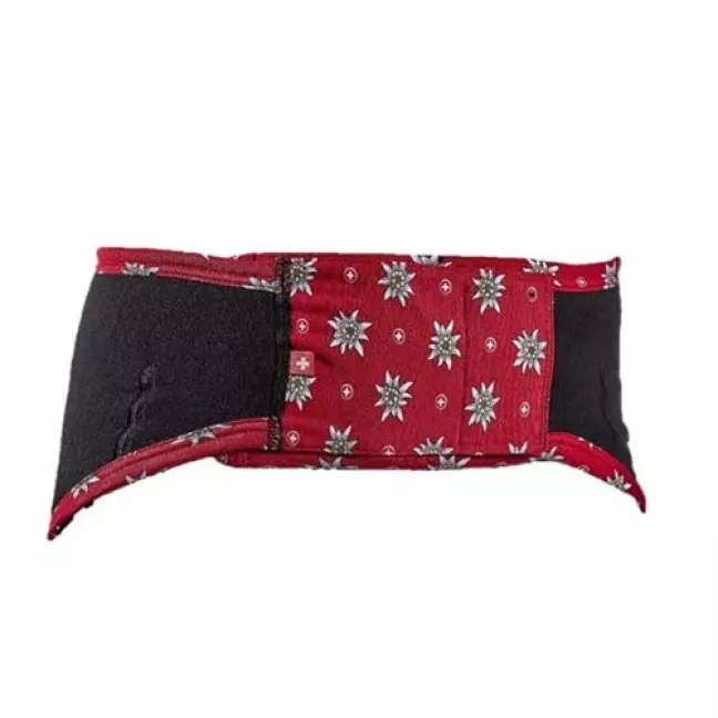 ниркова грілка emosan Velcro L black A з аплікацією Едельвейс ниркова грілка emosan Velcro L black A з аплікацією Едельвейс