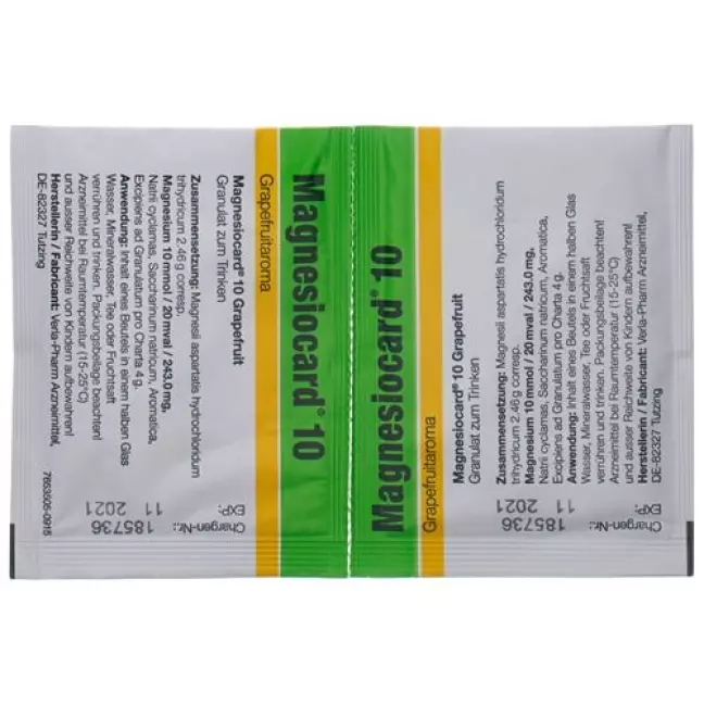 Magnesiocard 10 mmol Grapefruit 50 X 5 g Granulat Magnesiocard 10 mmol Grapefruit 50 X 5 g Granulat