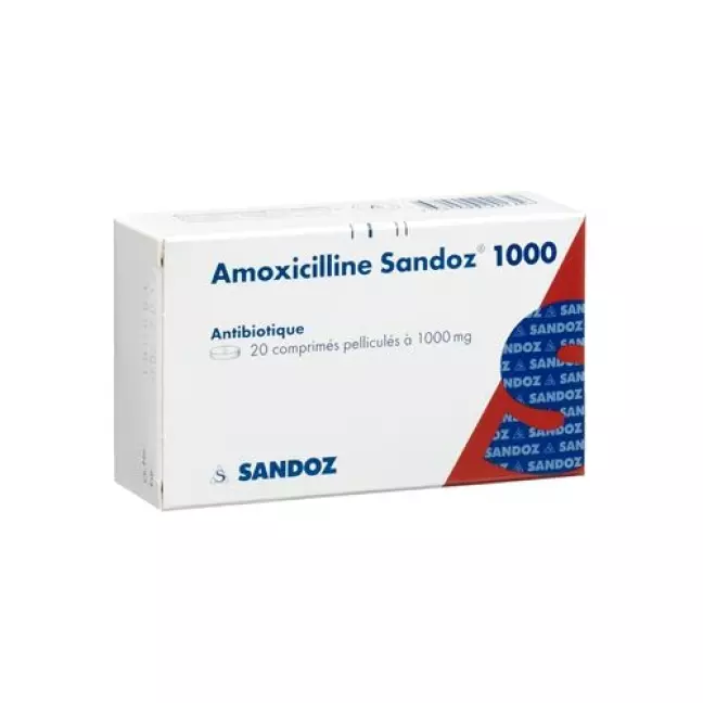 Amoxicillin Sandoz 1000 mg 20 filmtablets Amoxicillin Sandoz 1000 mg 20 filmtablets