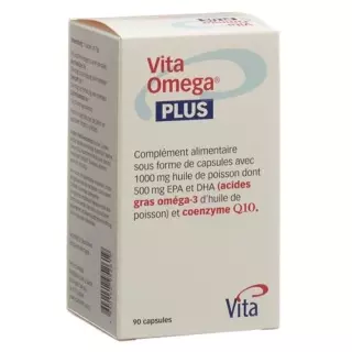 Vita Omega Plus капсули 1г риб&#39;ячий жир 30мг Q10 90 шт
