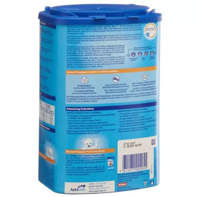 Milupa Aptamil Confort 2 Schoppen 800г Milupa Aptamil Confort 2 Schoppen 800г