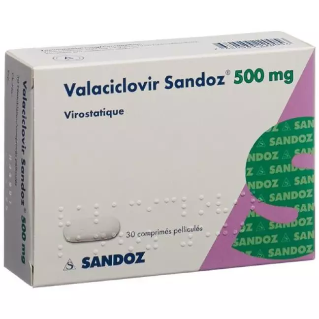 Valacyclovir Sandoz Filmtable 500 мг 30 шт Valacyclovir Sandoz Filmtable 500 мг 30 шт