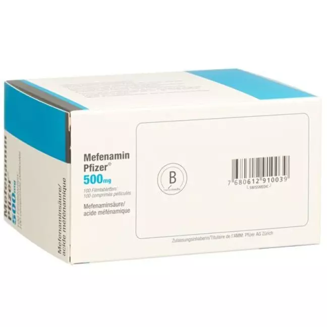 Мефенамін Pfizer Filmtabl 500 мг 100 шт Мефенамін Pfizer Filmtabl 500 мг 100 шт