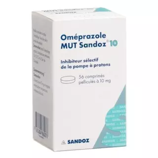 Омепразол MUT Sandoz Filmtabl 10 мг Ds 56 шт