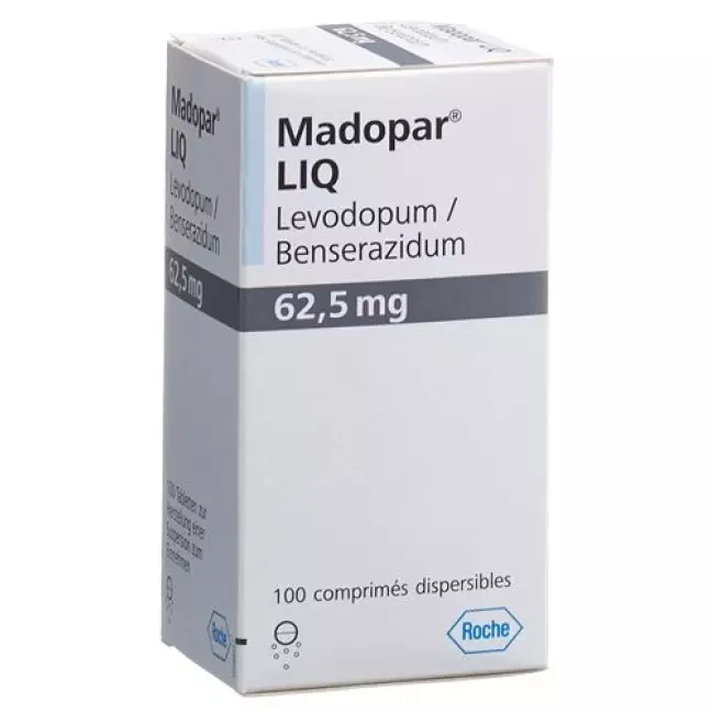 Мадопар LIQ таблетки 62,5 мг DS 100 шт Мадопар LIQ таблетки 62,5 мг DS 100 шт