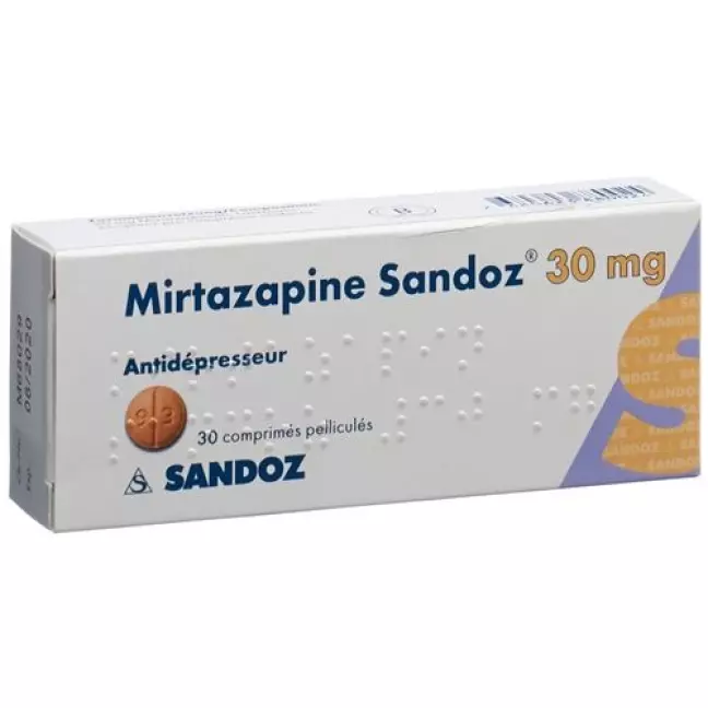 Mirtazapine Sandoz Filmtable 30 мг 30 шт Mirtazapine Sandoz Filmtable 30 мг 30 шт