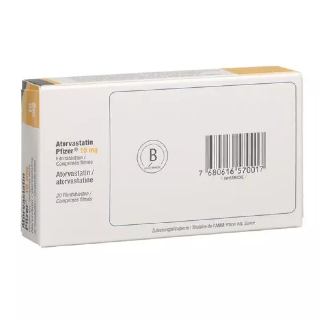 Atorvastatin Pfizer 10 mg 30 filmtablets