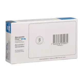 Аторвастатин Pfizer Filmtabl 20 мг 30 шт