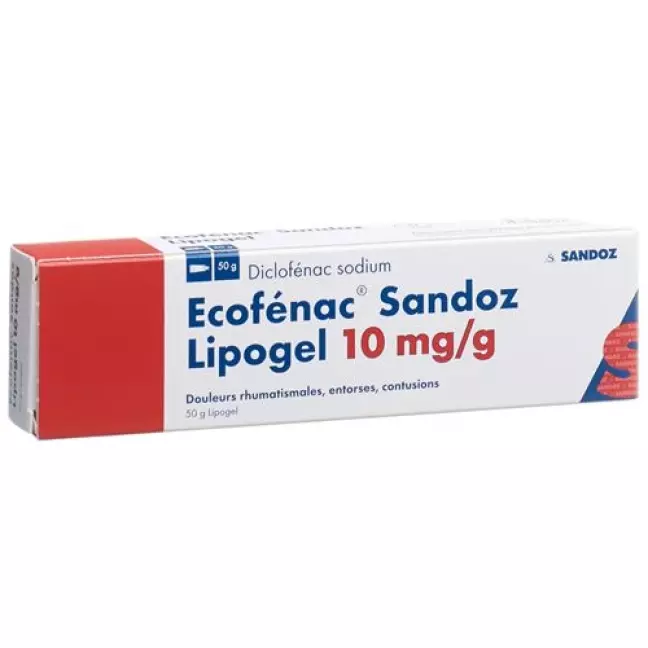 Екофенак Сандоз Ліпогель 1% Tb 50г Екофенак Сандоз Ліпогель 1% Tb 50г