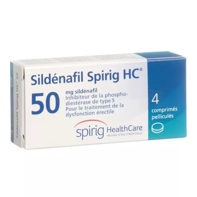 Sildenafil Spirig HC Filmtable 50 мг 4 шт Sildenafil Spirig HC Filmtable 50 мг 4 шт