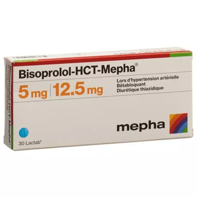 Bisoprolol HCT Mepha 5/12.5 mg 30 Lactabs Bisoprolol HCT Mepha 5/12.5 mg 30 Lactabs