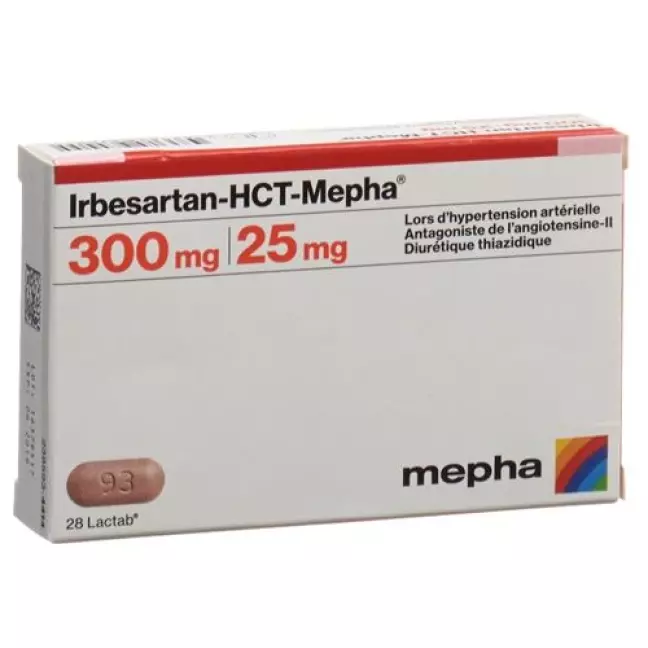 Irbesartan-HCT-Mepha Lactab 300/25 98 шт Irbesartan-HCT-Mepha Lactab 300/25 98 шт