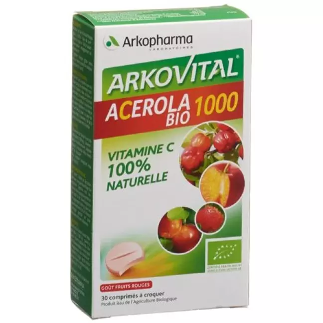 Acerola Bio 1000 жевательные таблетки 30 штук Acerola Bio 1000 жевательные таблетки 30 штук