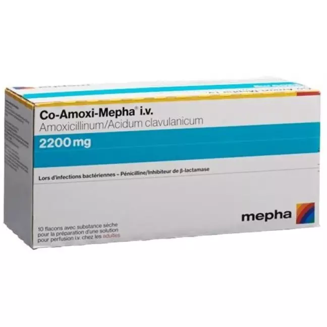 CO-AMOXI Mepha dry sub 2200 мг флакон 100 мл