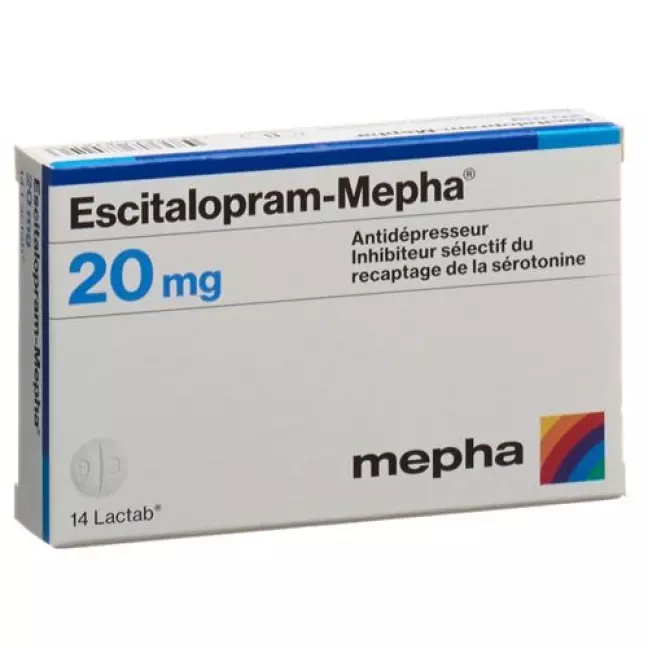 Есциталопрам-Мефа Лактаб 20 мг 98 шт Есциталопрам-Мефа Лактаб 20 мг 98 шт