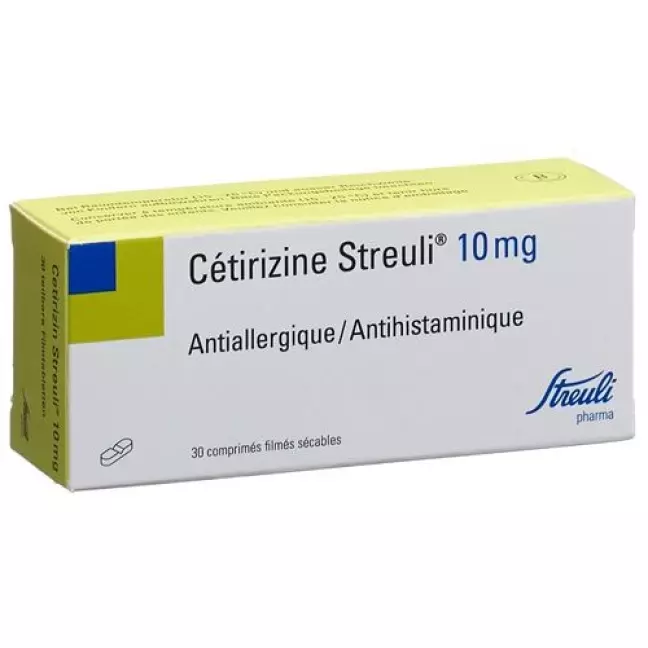 Цетиризин Streuli Filmtable 10 мг 30 шт Цетиризин Streuli Filmtable 10 мг 30 шт