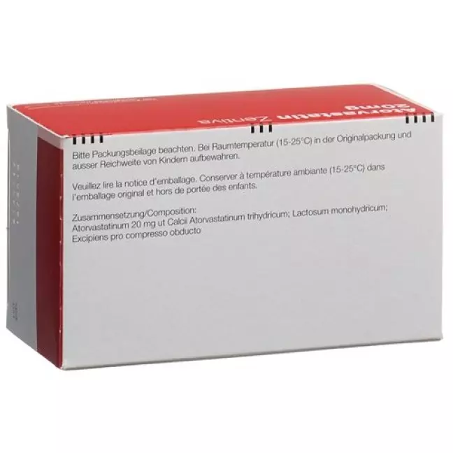 Atorvastatin Zentiva 20 mg 100 filmtablets Atorvastatin Zentiva 20 mg 100 filmtablets
