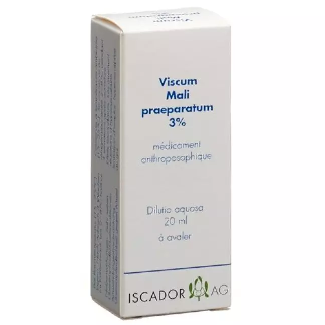 Iscador Viscum Mali praeparatum 3% Dilutio aquosa 20 мл Iscador Viscum Mali praeparatum 3% Dilutio aquosa 20 мл