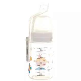 бібі широкогорла пляшка BasicCare PP 260 мл NatSil N асорті SV-A