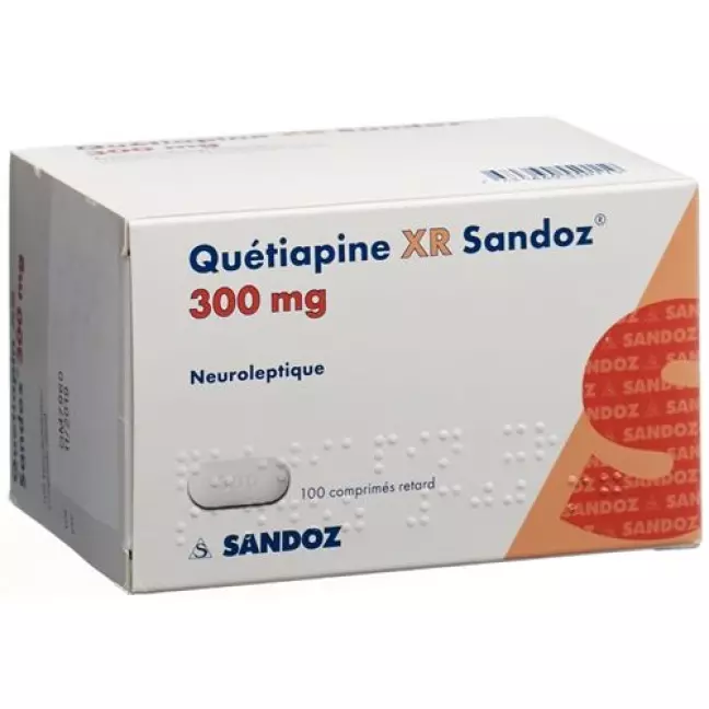 Кветіапін XR Sandoz Ret таблетки 300 мг 100 шт Кветіапін XR Sandoz Ret таблетки 300 мг 100 шт
