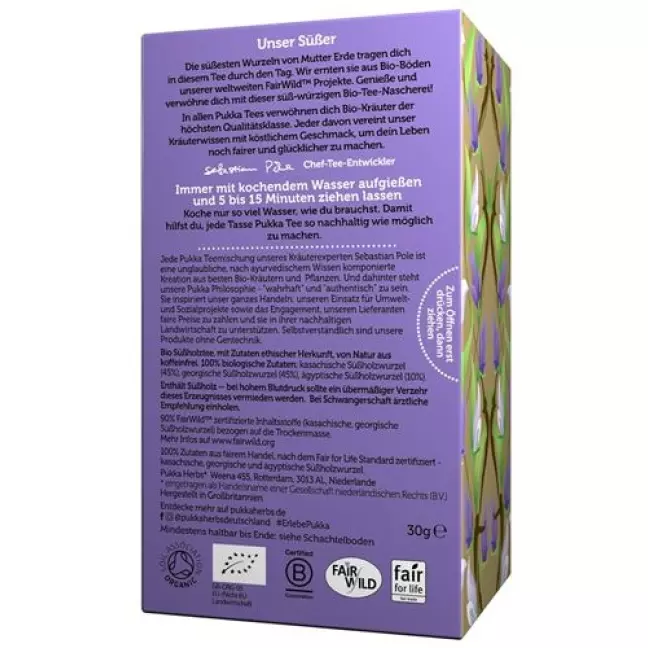 Органічний пакетик Pukka Three Liquorice Tea 20 шт