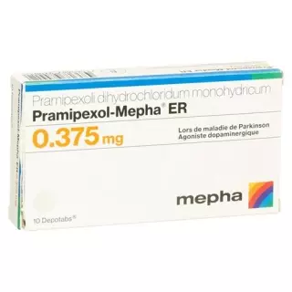 Праміпексол-Мефа ЕР Депотабс 0,375 мг 10 шт