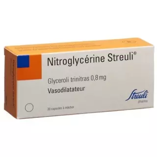 Нітрогліцерин Streuli Kaukaps 0,8 мг 30 шт