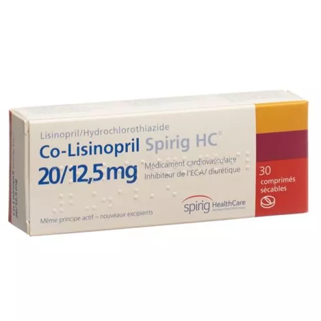 Co-lisinopril Spirig 20/12.5 mg 30 tablets Co-lisinopril Spirig 20/12.5 mg 30 tablets