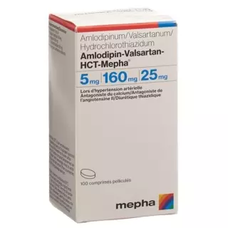 Amlodipine-Valsartan-HCT-Mepha Filmtabl 5мг/160мг/25мг 100 шт.