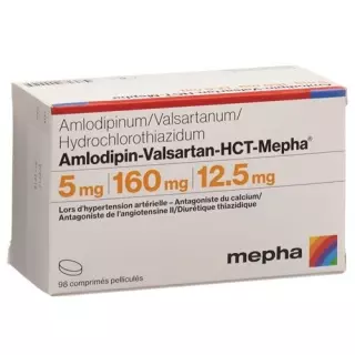 Amlodipine-Valsartan-HCT-Mepha Filmtabl 5мг/160мг/12,5мг 98 шт.