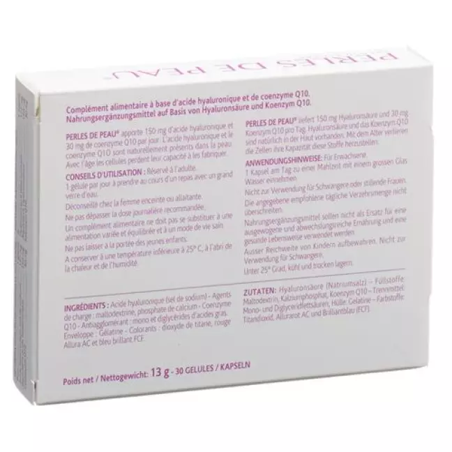 PERLES DE PEAU гіалуронова кислота + Q10 капсули 30 шт