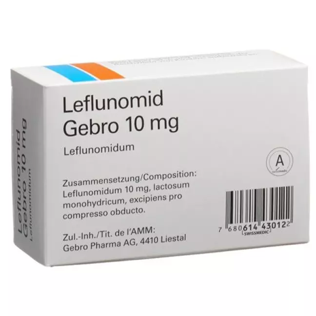 Leflunomid Gebro Filmtabl 10 мг 100 шт Leflunomid Gebro Filmtabl 10 мг 100 шт