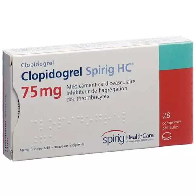 Clopidogrel Spirig HC Filmtable 75 мг 28 шт Clopidogrel Spirig HC Filmtable 75 мг 28 шт