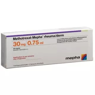 Methotrexate-Mepha reumatism/derm Inj Lös 30 mg/0.75ml Fertspr