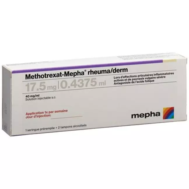 Methotrexate-Mepha reumatism/derm Inj Lös 17,5 mg/0,4375ml Fertspr