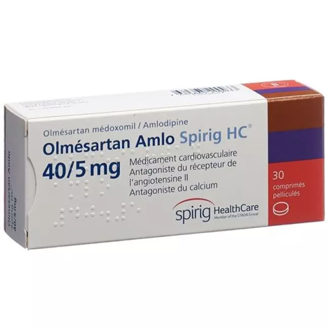 Olmesartan Amlo Spirig HC Filmtable 40мг/5мг 30 шт Olmesartan Amlo Spirig HC Filmtable 40мг/5мг 30 шт