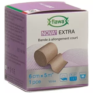 Flawa Nova Extra коротка пов&#39;язка 6см х 5м кольору шкіри
