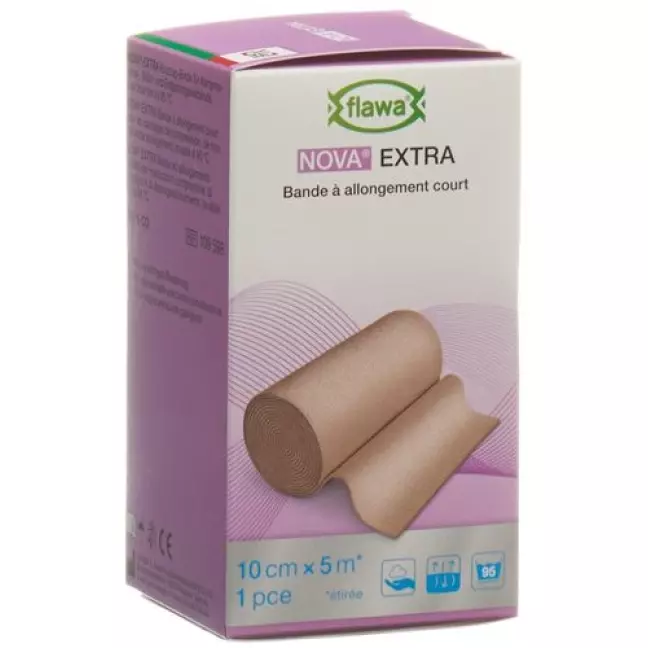 Flawa Nova Extra коротка пов&#39;язка 10 см х 5 м кольору шкіри