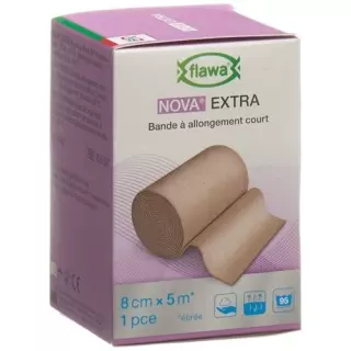 Flawa Nova Extra коротка пов&#39;язка 8 см х 5 м кольору шкіри