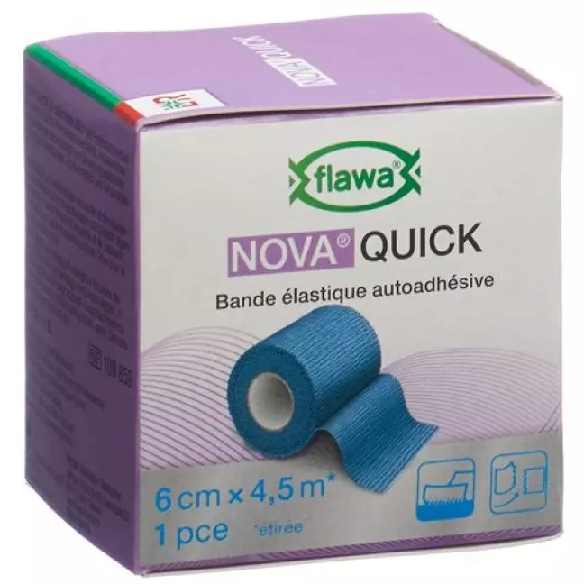 Флісова пов&#39;язка Flawa Novapress 5 см х 4,5 м синя без латексу