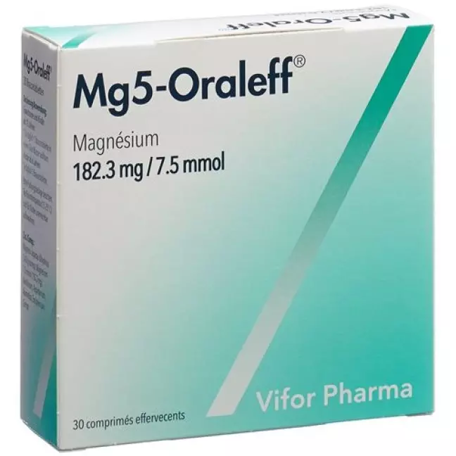 Mg5-Oraleff таблетки шипучі 7,5 ммоль 30 шт Mg5-Oraleff таблетки шипучі 7,5 ммоль 30 шт