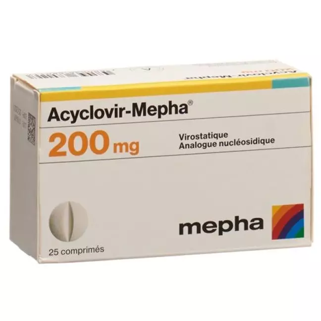 Ацикловір-Мефа таблетки 200 мг 25 шт Ацикловір-Мефа таблетки 200 мг 25 шт