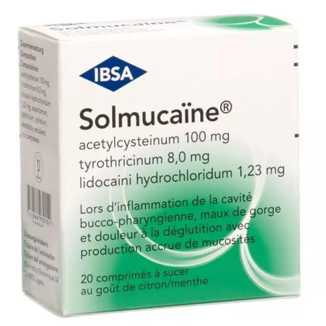 Solmucaïne льодяник 20 шт Solmucaïne льодяник 20 шт