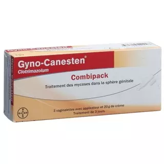 Комбінована упаковка Gyno-Canesten 3 вагінальні таблетки та 20 г крему