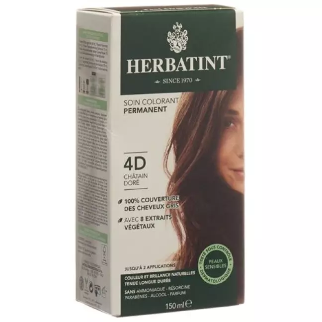 Herbatint Haarfarbegel 4d Gold Braun 150мл Herbatint Haarfarbegel 4d Gold Braun 150мл