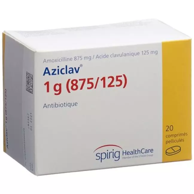 Азиклав 1 г 20 таблеток покритих оболонкою