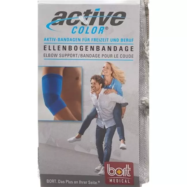Бинт для ліктя Bort ActiveColor L +28см синій Бинт для ліктя Bort ActiveColor L +28см синій