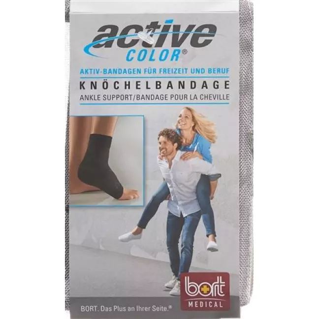 Бандаж на щиколотку Bort ActiveColor L +23см чорний Бандаж на щиколотку Bort ActiveColor L +23см чорний