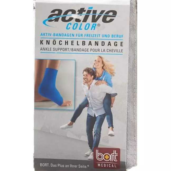 Бандаж на щиколотку Bort ActiveColor S -21см синій Бандаж на щиколотку Bort ActiveColor S -21см синій